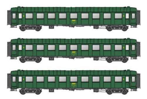 L.S. Models MW40933 3er Set Personenwagen OCEM A8+B9+B9 SNCF, Ep.IVa